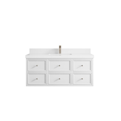 Roswell Floating 48 In. W X 22 In. D Single Sink Bathroom Vanity