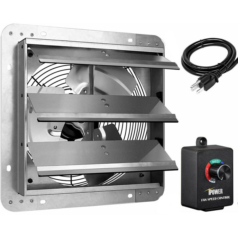 Ventilateur d'extraction en aluminium haute vitesse, H 12 po x l 12 po x P 8 po