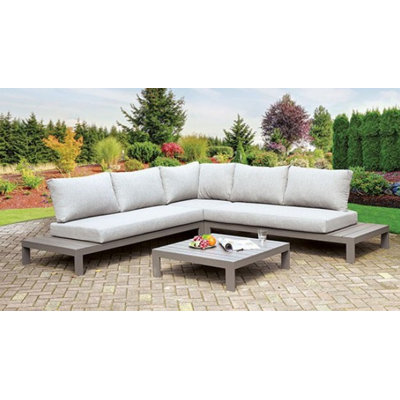 Chaise de patio avec coussins Gammell