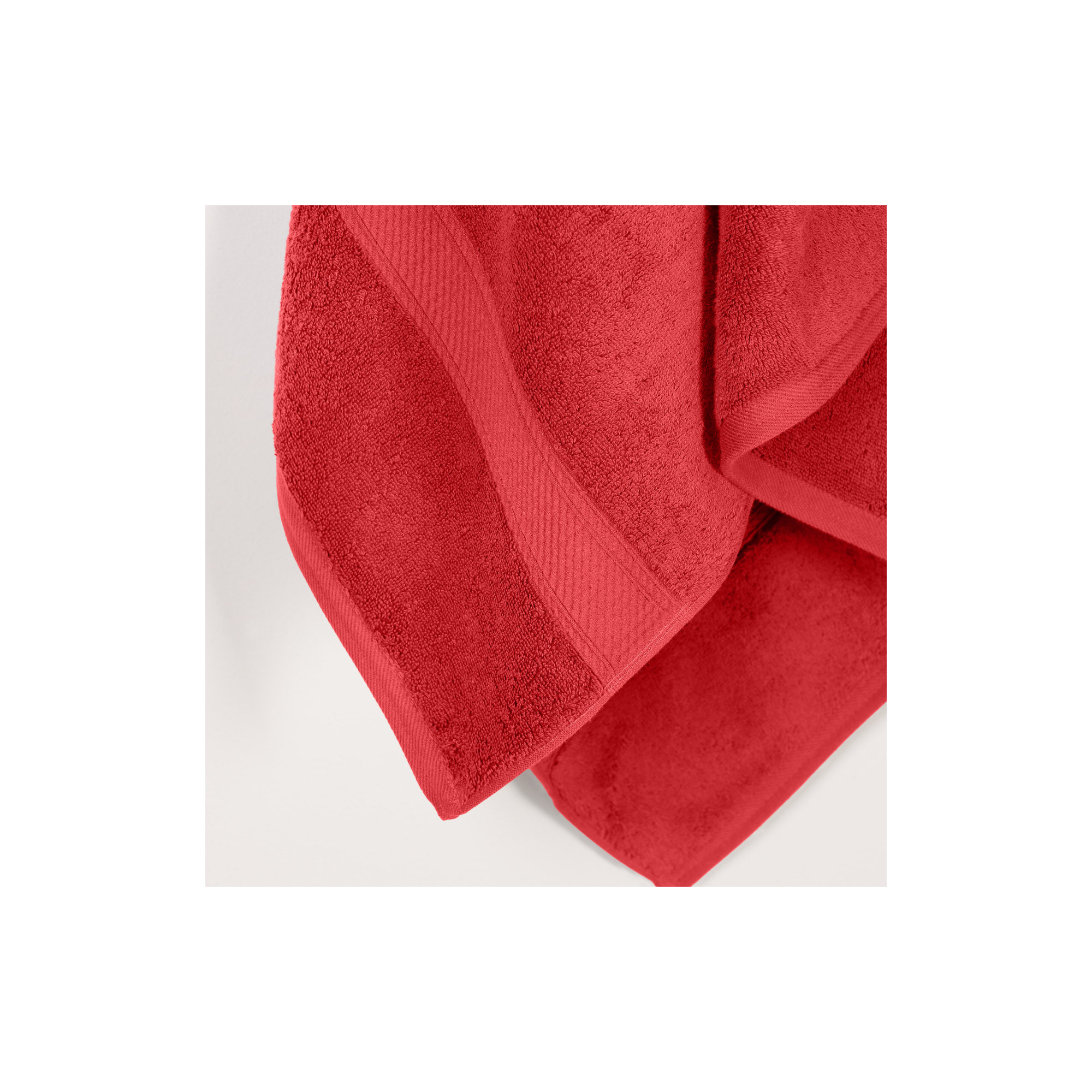 Renata 800 GSM 2 Piece Certified Egyptian Cotton Bath Towel Set , Red