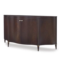 Mahogany Curved Traditional Buffet Credenza – Tacos Y Mas