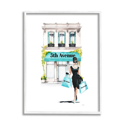 " Fashionista With Shopping Bags " by Amanda Greenwood