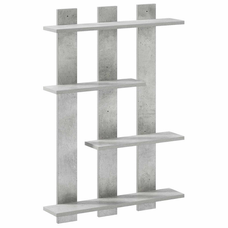 Engineered Wood Wall Shelf, Black Oak