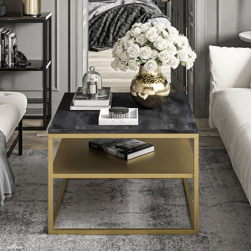 Concho Frame Coffee Table with Storage