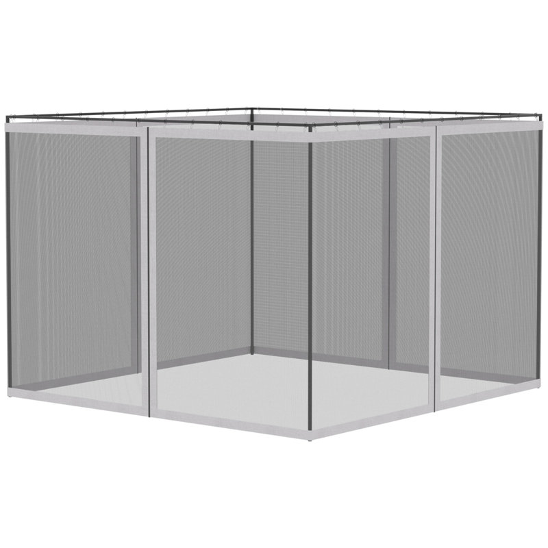Filet de remplacement en filet 10 'x 13' pour abris de jardin et tentes à auvent avec fermetures à glissière (paroi latérale seulement)