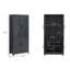 Jodie 67.6" H x 31" W Mid-Century Modern 6-Shelf Bookcase with Tempered Glass Doors in Charcoal Grey-435564024