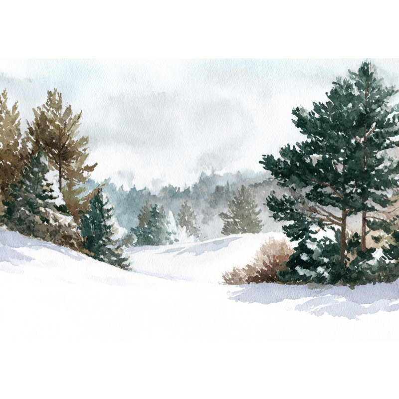 «Soft Sky Winter Winter», art mural sur toile tendue, H 30 po x l 40 po