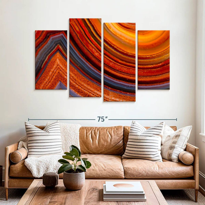 Alvord Orange Fortification Agate, 42" H x 68" W