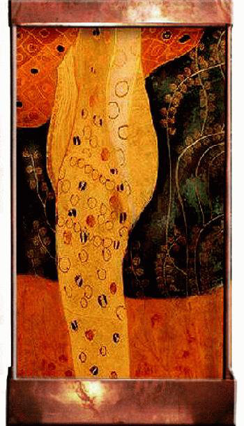 Harvey Galaxy Resin/Copper Desert Tapestry Fountain with Light