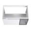 Meuble-lavabo mural contemporain avec lavabo en céramique, blanc brillant, design moderne