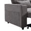  Canapé-lit convertible capitonné 61,4 po avec ports USB et porte-gobelets-881616518