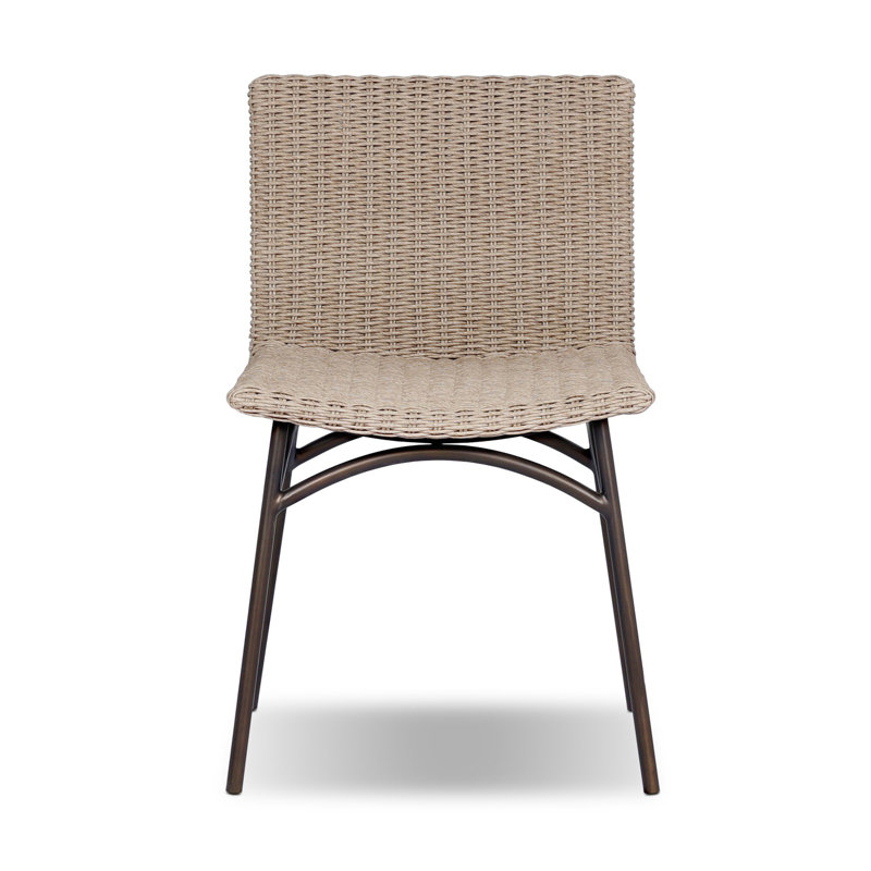 Outdoor Dining Side Chair, Vintage White