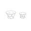 2 tables gigognes avec structure Louisiana