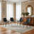 Upholstered Dining Chair Set Faux Leather Scoop Seat with Carbon Steel Legs (Set of 4)-124579587-124568717