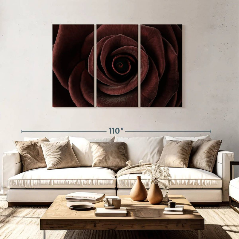 Hitzel Dark Rose, 48" H x 74" W