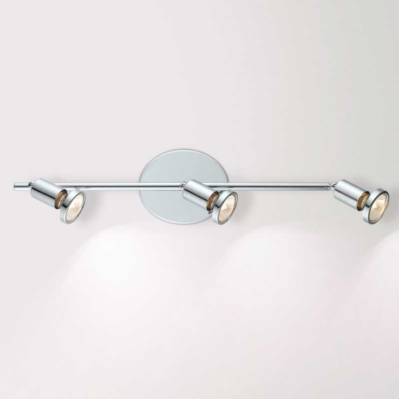 Nichols 4.92'' 3 -Light Fixed Track Track Kit with Dimmable and Adjustable Head, Chrome