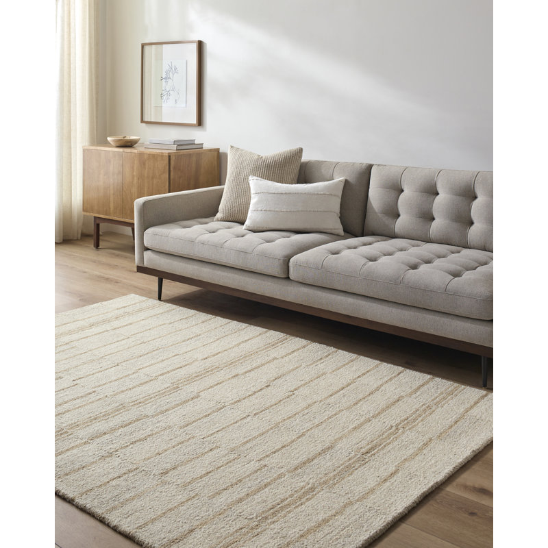 Tapis rectangulaire en laine Demie, Rectangle 8 pi 10 po x 12 pi