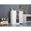 Armoire de rangement pliante en métal blanc, classeur pliant, armoire de rangement avec serrures de porte et tablettes réglables, convient comme armoire de rangement pliante pour la maison, le bureau, l'école et le garage