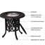 Seau à glace et table d'appoint en fonte d'aluminium 21 po - Matériau de conception moderne