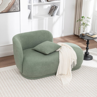 Chaise longue rembourrée en fausse fourrure