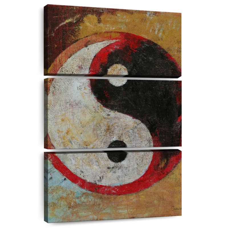 Dragon rouge Kerrick Yin Yang, H 57 po x l 36 po