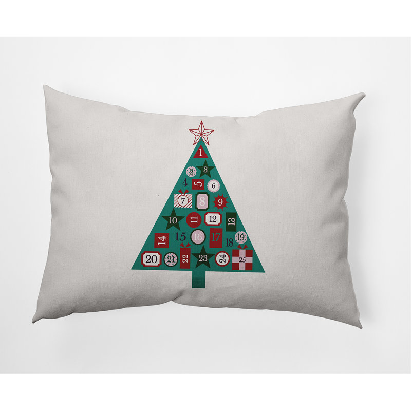 Coussin intérieur / extérieur Holiday Wishes, Menthe