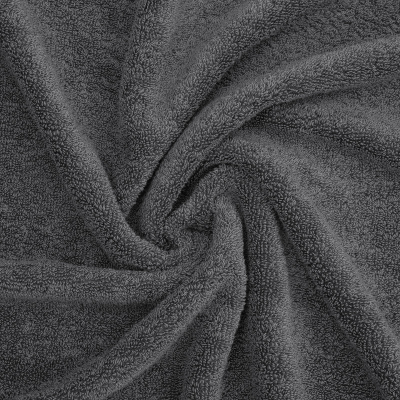 100% Cotton 4 Piece Luxury Turkish Bath Towel Set, Gray
