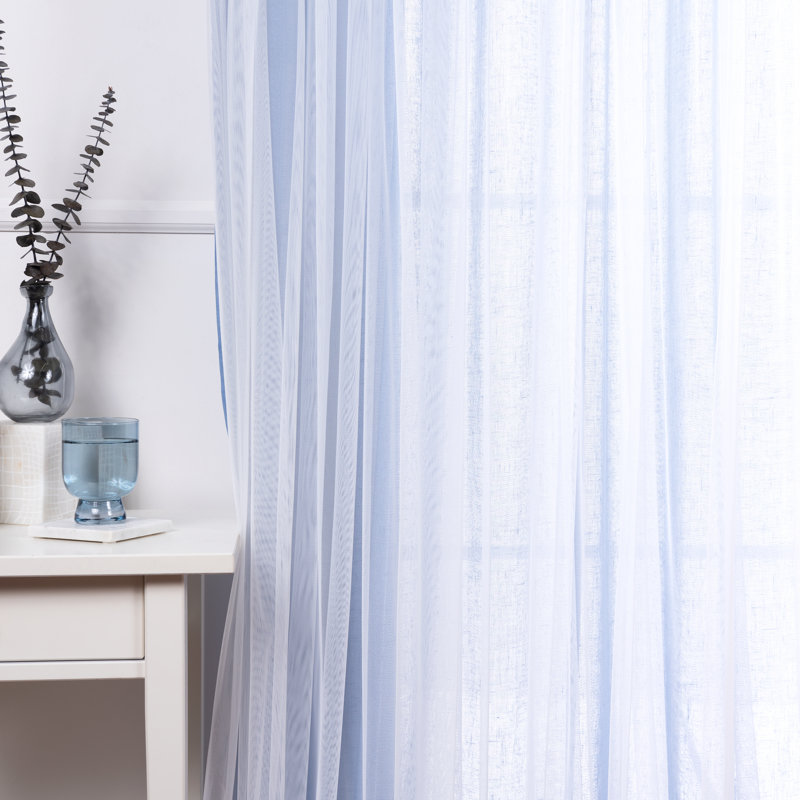 Duluth Sheer Curtain Pair, Sky