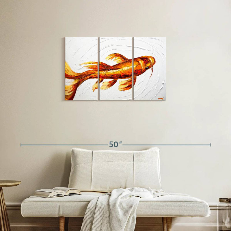 Orange Koi Fish, 20" H x 33" W