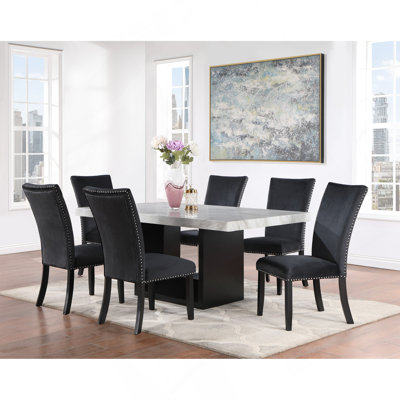 5PC DINING TABLE SET BLACK