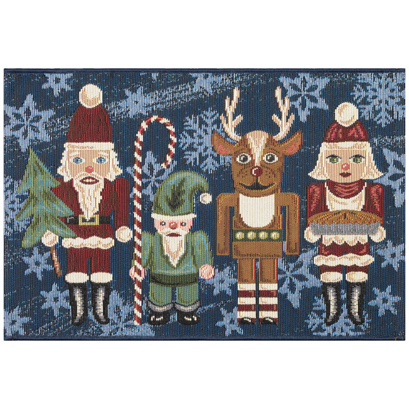 Giuliette Synthetic Non-Skid Kitchen Mat, Rectangle 2' x 2'10"