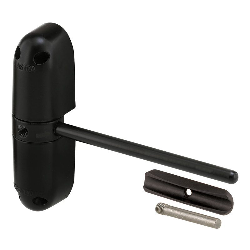 Safety Spring Door Closer – Easy to Install to Convert Hinged Doors to Self-Closing – Diecast Construction, 4-1/4 in. Black, Non-Handed (Single Pack)