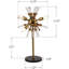 Lampe de table dorée Spoutnik