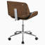 Chaise de bureau pivotante noire et noyer