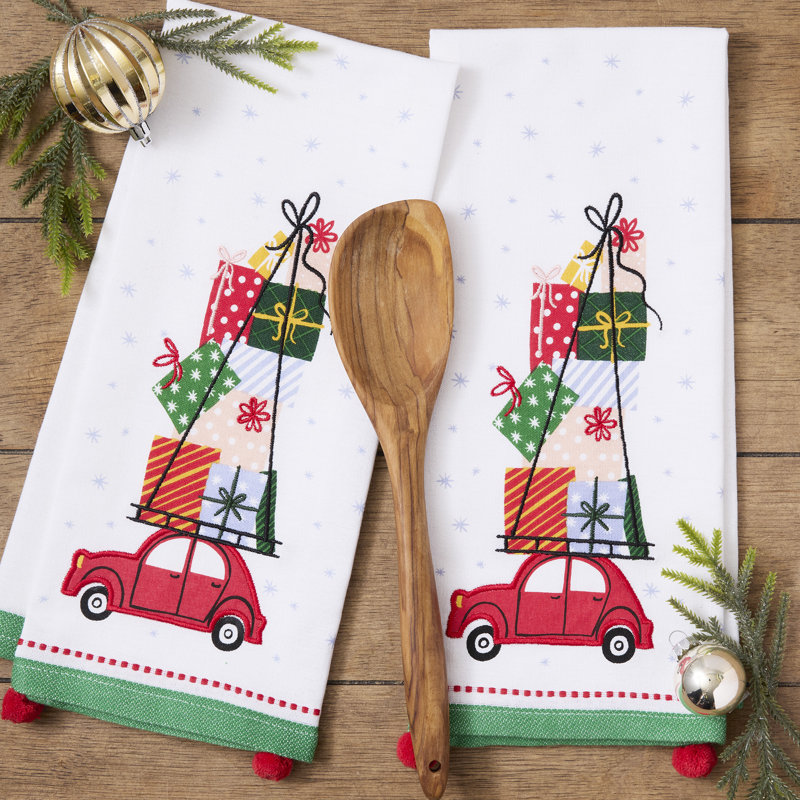  Ensemble de 2 torchons en coton Holiday, 18 x 28