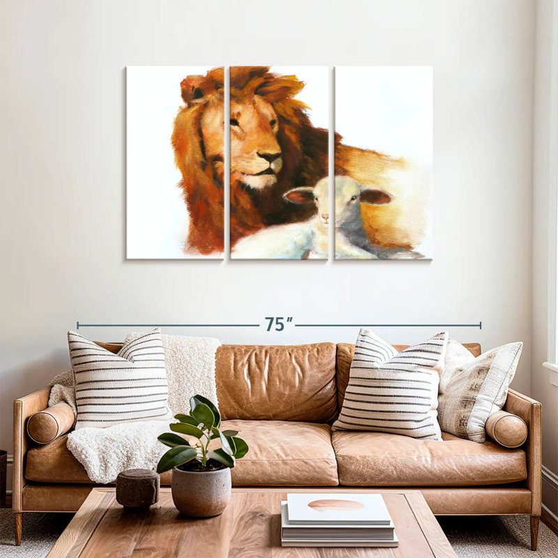 Lion And Lamb, 36" H x 57" W