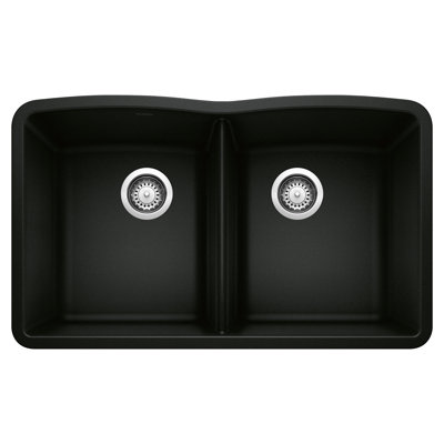 Diamond SILGRANIT 32" L x 19.36" W Double Basin Undermount Kitchen Sink