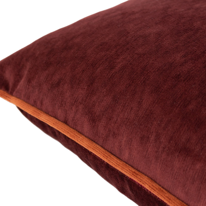 Torto Throw Cushion, Marsala Red/Russet, 60cm x 30cm, Rectangular