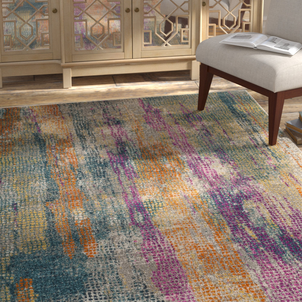 Langley Street Felty Abstract Blue/Fuchsia Area Rug & Reviews - Wayfair ...
