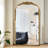 High-Definition Full-Body Mirror With American-Style Vintage Floral Border-118376912