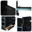 Lit mezzanine double pleine grandeur avec bureau intégré, éclairage RVB, charge USB et grand espace de rangement pour les enfants et les adolescents-81027786