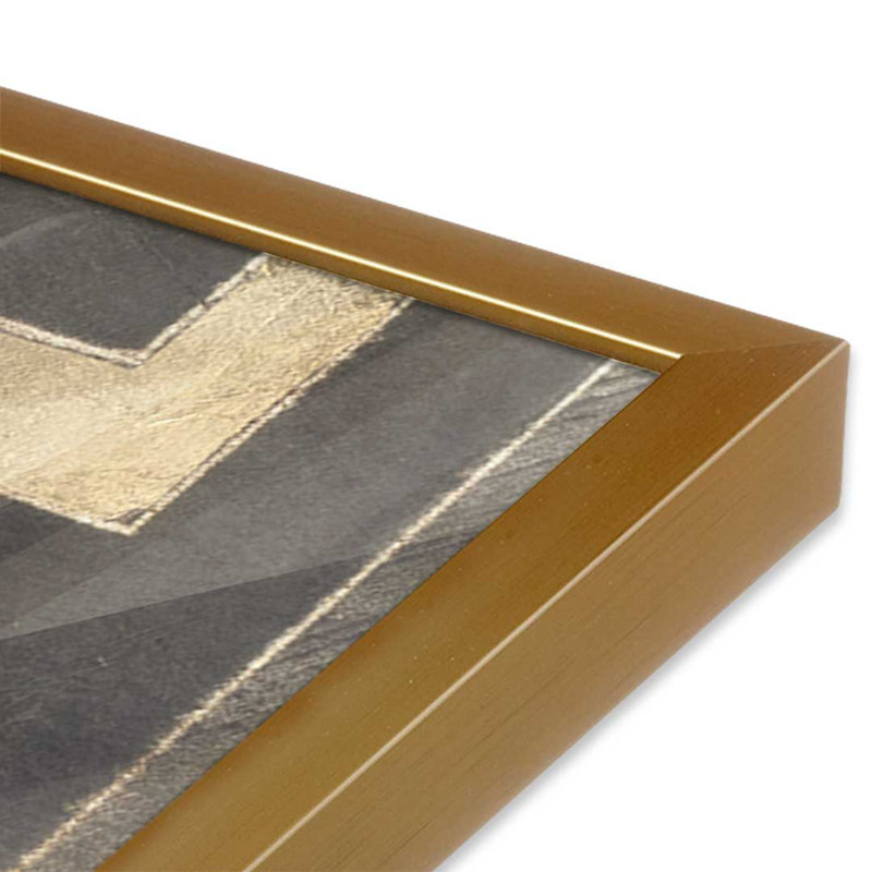 «Trellis Pattern II» par Ethan Harper, reproduction d'art sur toile, Impression sur cadre ouvert sans papier mat, Doré