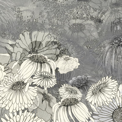 " Flowers On Grey II " by Ingrid Blixt