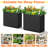 Large Rectangular Planter - Metal Rectangular Planter Box with Drainage Holes for Indoor and Outdoor Use-743315942-743315943