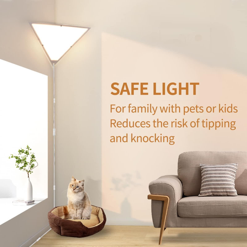 Corner Light With Switch, Ceiling Corner Lights For Living Room, Plug In Ceiling Light, Triangle Shape