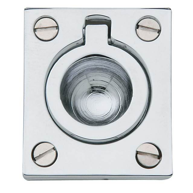 Flush Ring Pull, Polished Chrome