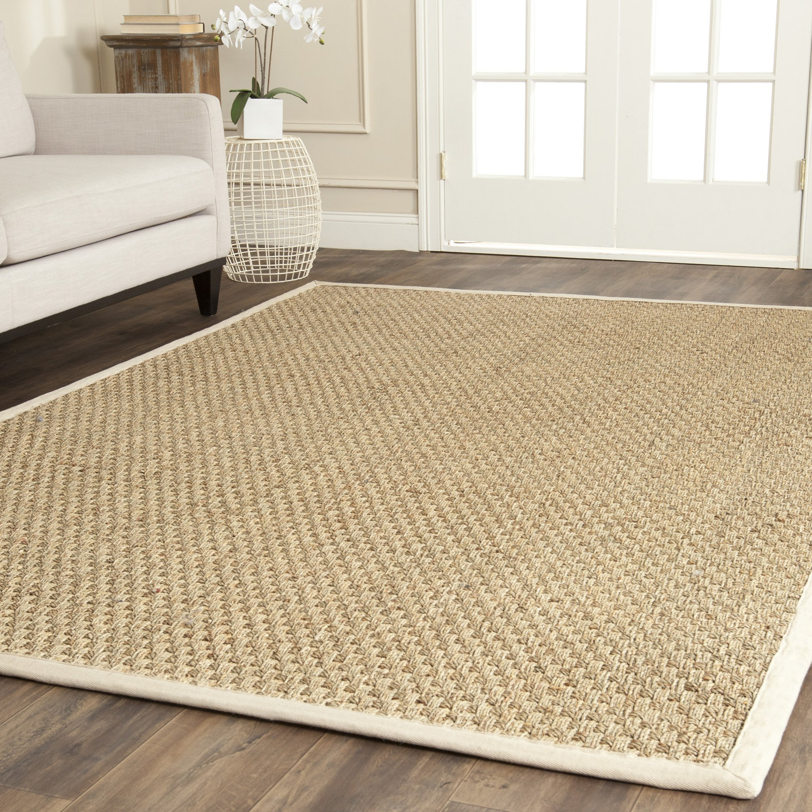 Dollard Natural Fiber Seagrass Rug, Rectangle 6' x 9'