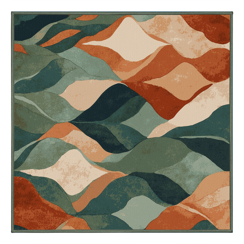 Emerald Veil Rug, Square 4'