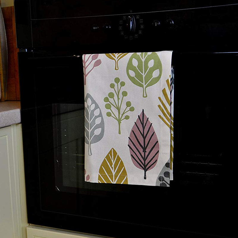 Alexys Cotton Jacquard Kitchen Towel, Blush Pink