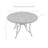 Algrid Round Metal Outdoor Dining Table With Umbrella Hole , in. W in. D-237825986